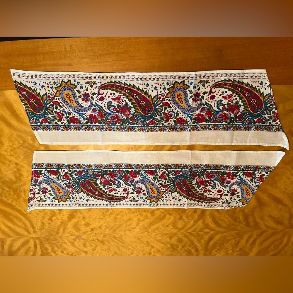 Pierre Deux Floral Short Sash ~ Curtain Ties 🇫🇷 French Country Cotton Borders
